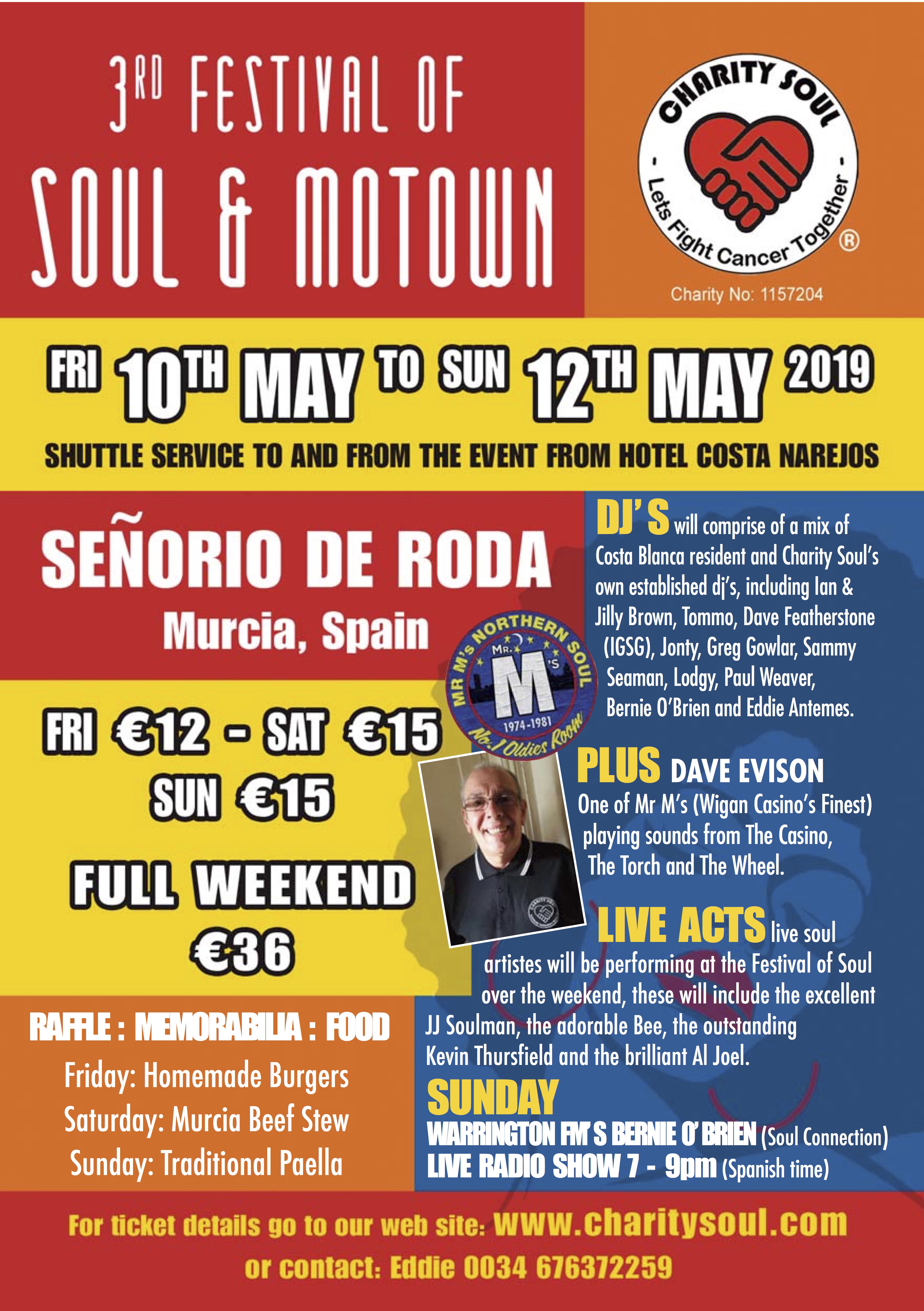 Charity Soul Murcia weekend 2024