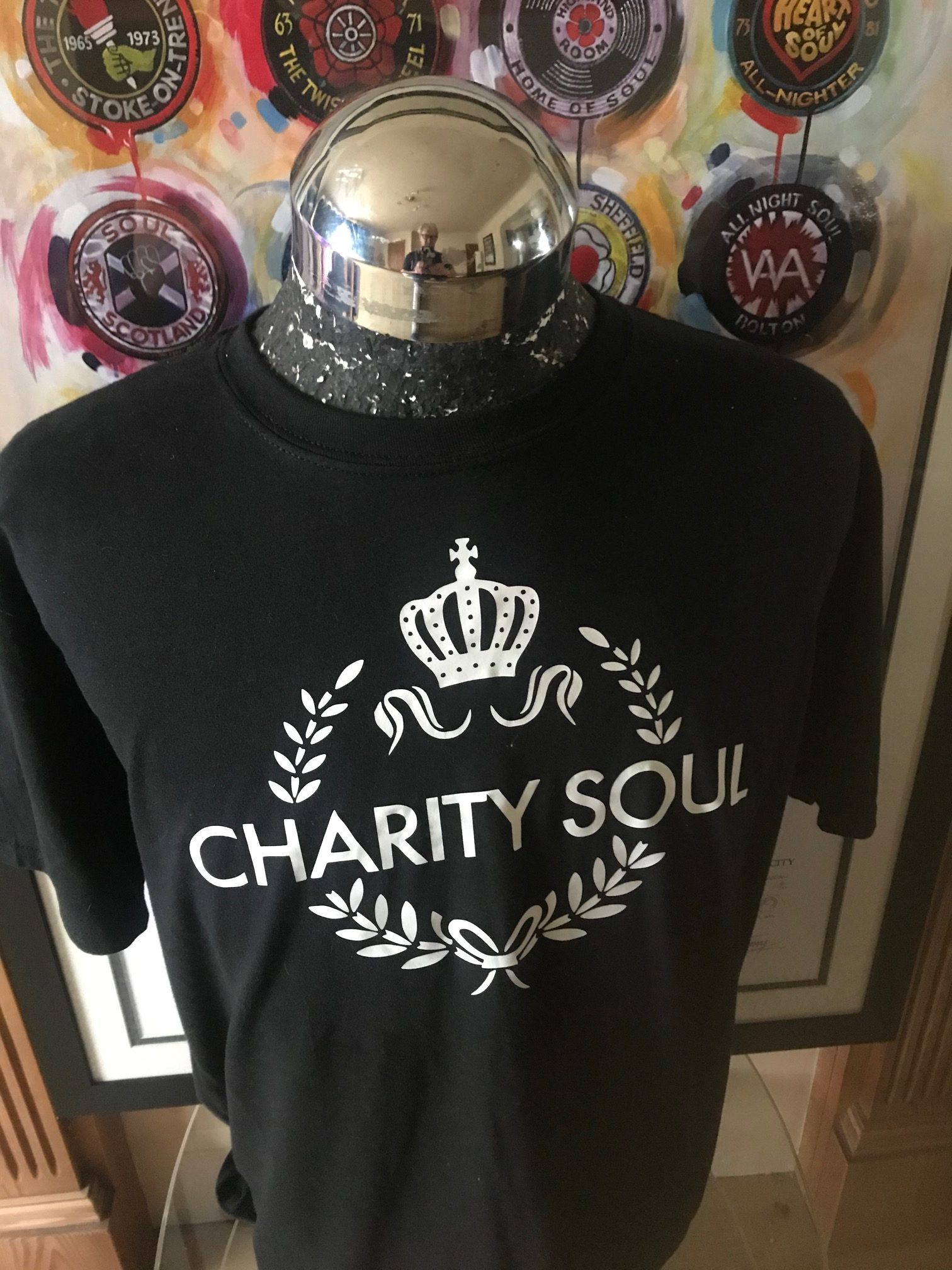 Cotton T-Shirt with Crown logo - Black